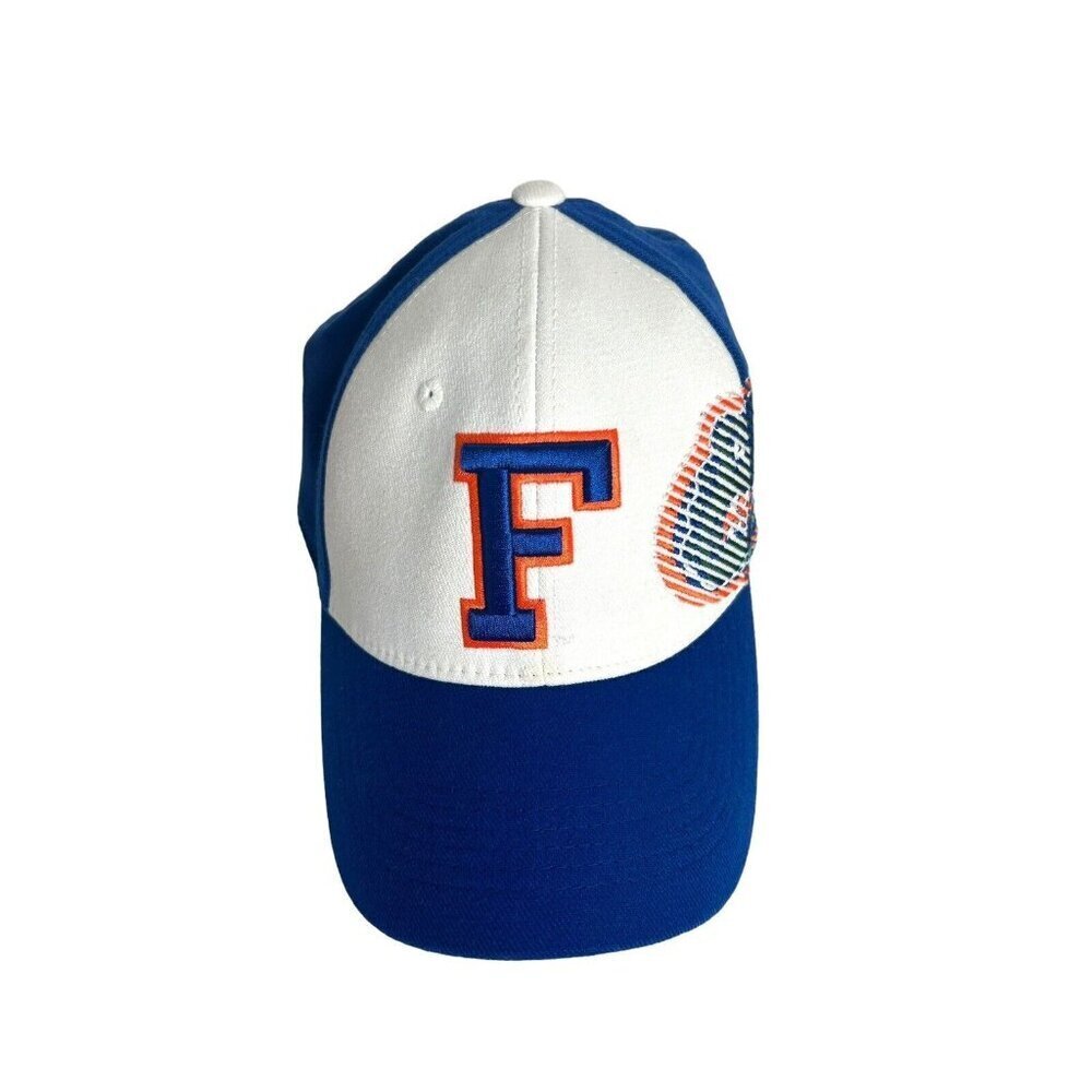 Florida Gators Top Of The World Hat Fitted White Blue Embroidered Gator EUC